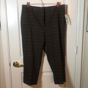 Kasper Women’s Dark Chocolate Plaid Dress Pants